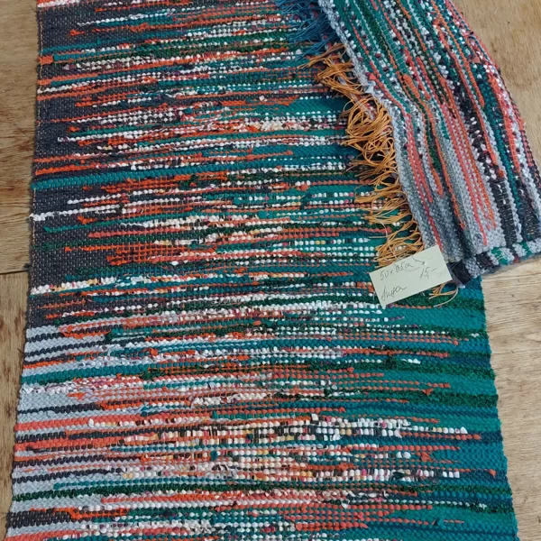 Lupatu deķitis, 50x 85cm (2 gab), tekstilmateriāla strēmeles, kokvilna, lina diegi, var ma